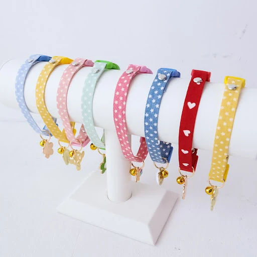 New Adjustable Kitten Collar with Bell Cut Pet Cat Collars Breakaway Cats Necklace Puppy Collar Cat Supplies Cat Accesso