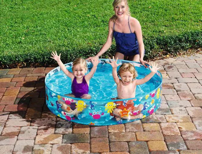 Piccola piscina rigida per bambini e famiglia Ideale per l'estate Offre divertimento acquatico sicuro e facile da montare Perfetta per il relax