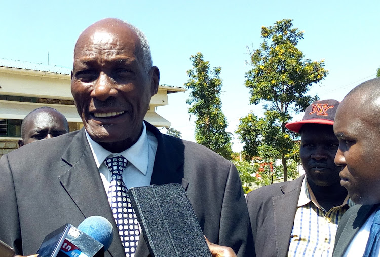 Veteran politician Jackson Kibor at the High Court in Eldoret on July 29, 2019