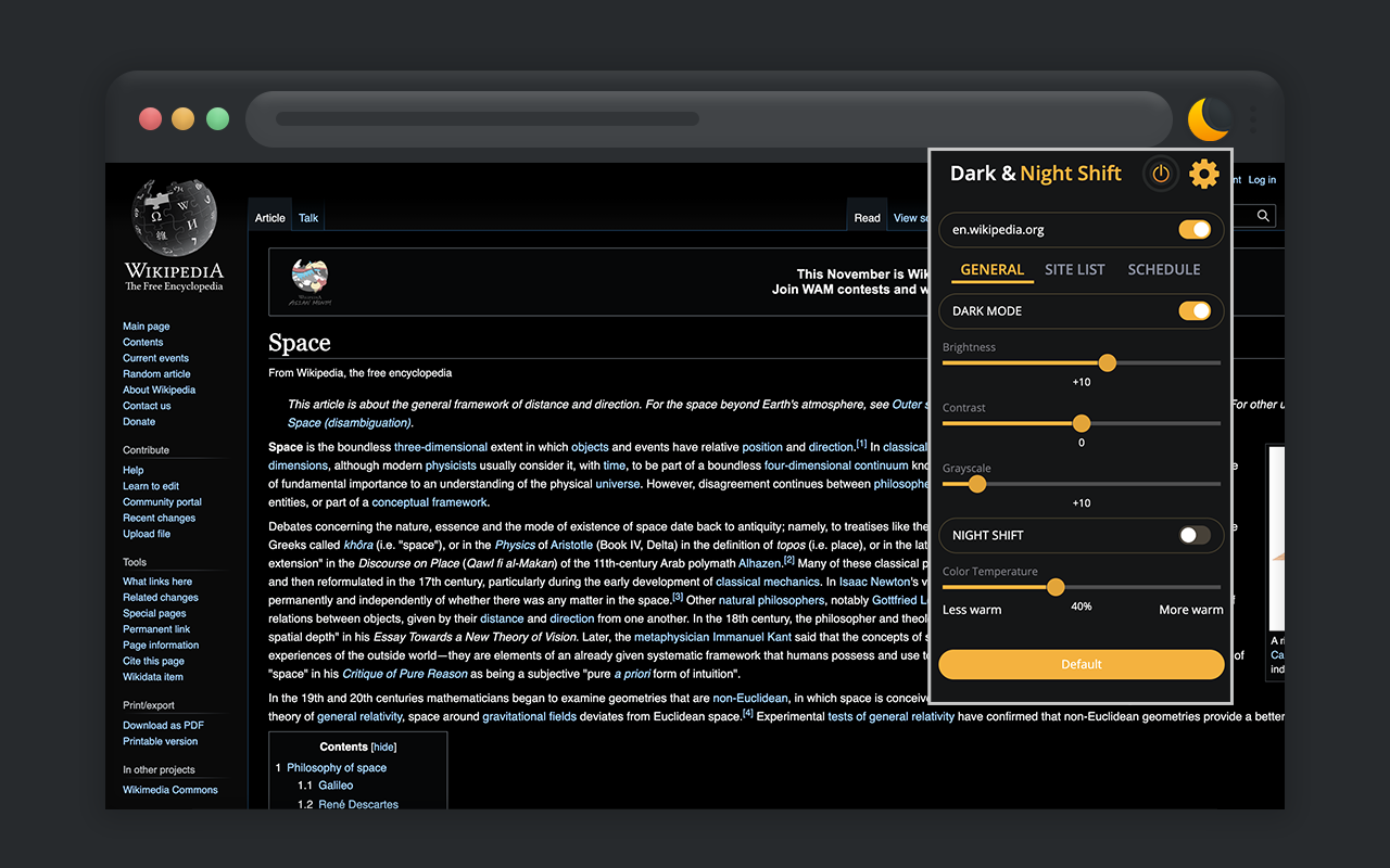 Dark Theme & Night Shift Mode Preview image 4