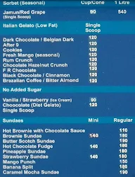 Giani's Ice Cream menu 1