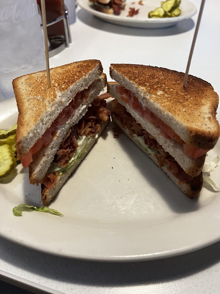 BLT on gluten-free bread