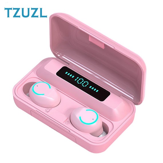 Tzuzl Bộ Tai Nghe F9 - 9 Tws Bluetooth 5.0 Kiểu Nhét Tai Chống Ồn Màu Macaron Đáng Yêu