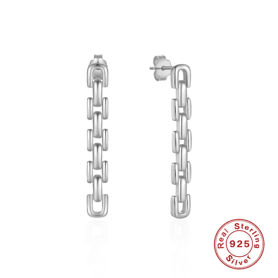 Kolczyki z frędzlami z paskiem S925 Sterling Silver. Dodaj wyrafinowania i uroku do swojej stylizacji dzięki tym stylowym kolczykom.