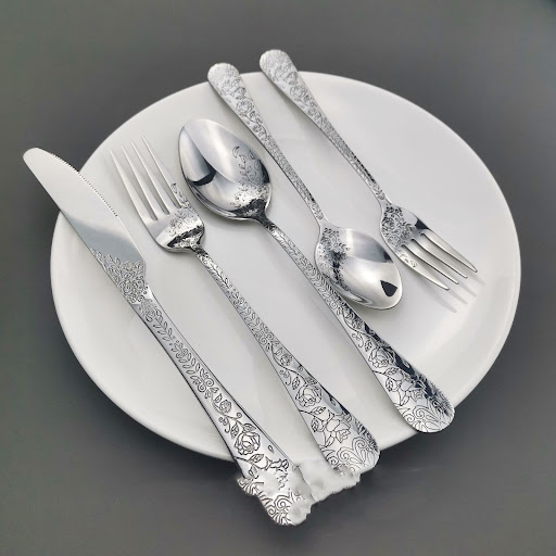 Title 3, Stainless Steel Western Tableware 5-Piece Set K...