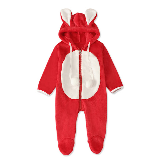 Title 5, Long-sleeved Rabbit Hooded Padded Jumpsuit for ...
