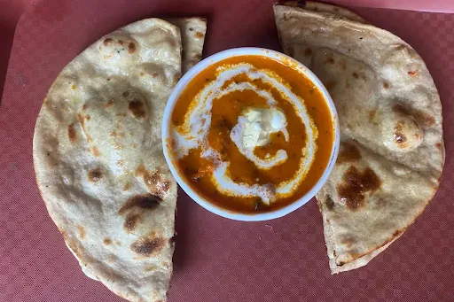 Kadhai Paneer [2 Pieces] With 2 Butter Roti [Serves 1]