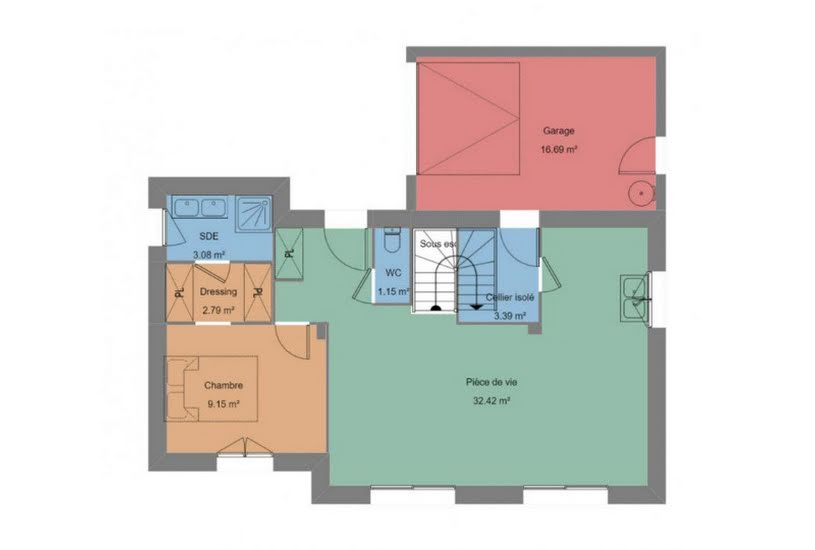  Vente Terrain + Maison - Terrain : 784m² - Maison : 84m² à Le Pallet (44330) 