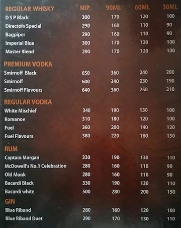 Trushna menu 