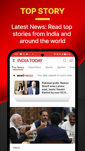 Screenshot India Today - English News