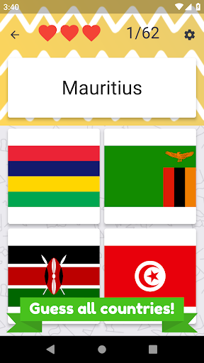 Africa countries quiz  -  flags, maps and capitals