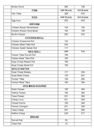 Kabir's menu 1