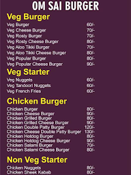 Om Sai Burger menu 1