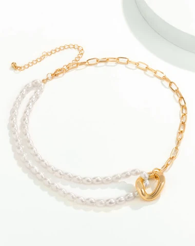 Dames Cross Chain Button Parel Gewe - 3