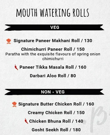 Belly Darbar menu 