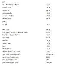 Namah Lounge Room menu 1