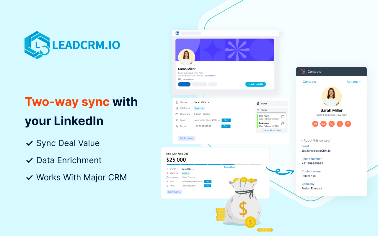 LeadCRM | LinkedIn integration with CRM Preview image 3