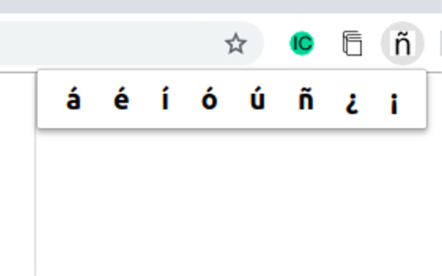 Spanish Special Characters chrome extension