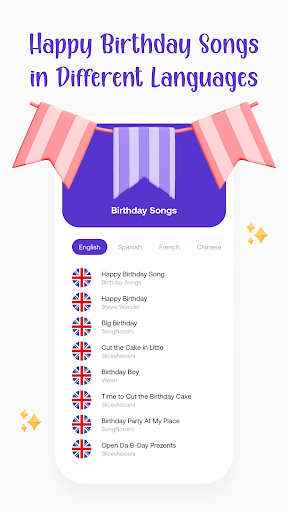 Screenshot Happy Birthday App