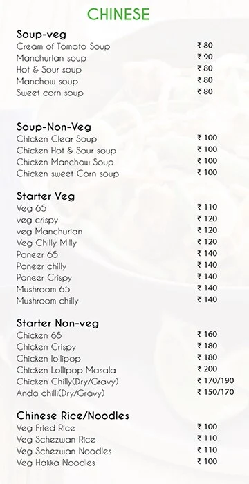AM to PM Delivery Kitchen menu 