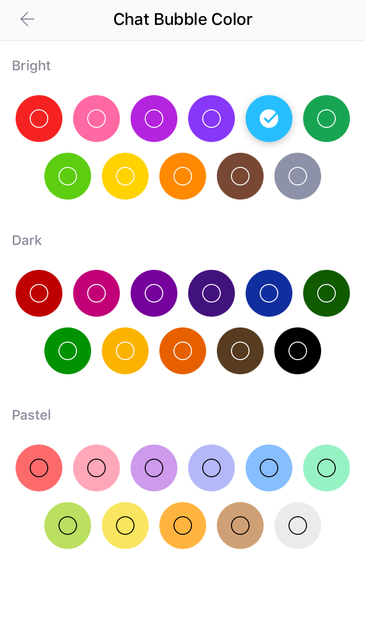 Change chat bubble colors – Kik