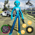Cover Image of 下载 New Spider Stickman Rope Hero Shooting Crime 2020 1.1 APK