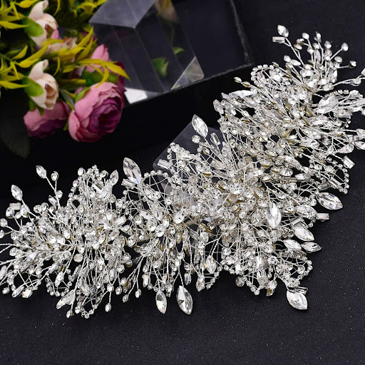 Title 6, Bridal Tiara Wedding Crystal Crown Handmade Acc...
