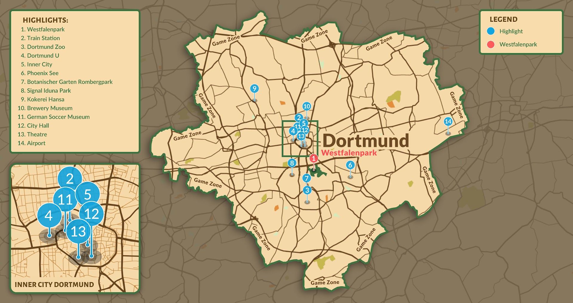 Dortmund Safari Map