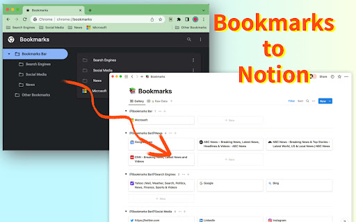 Bookmarks to Notion