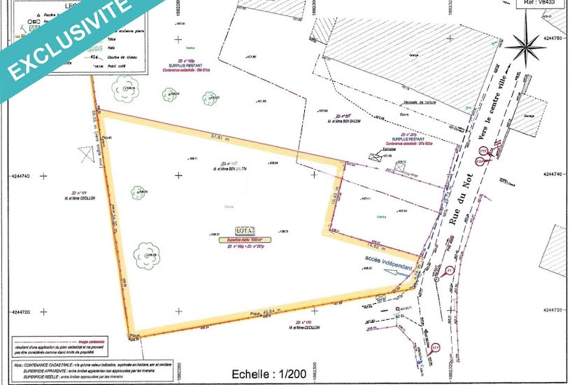  Vente Terrain à bâtir - 1 000m² à Saint-Hilaire-de-la-Côte (38260) 