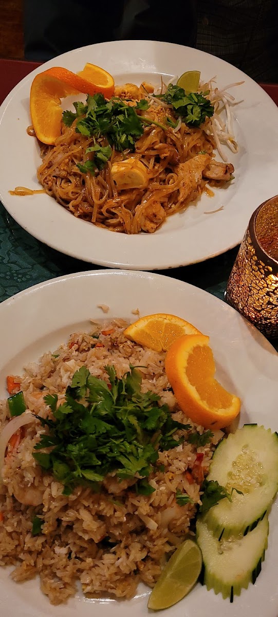 Pad Thai and Shrimp & Crab Meat Fried Rice