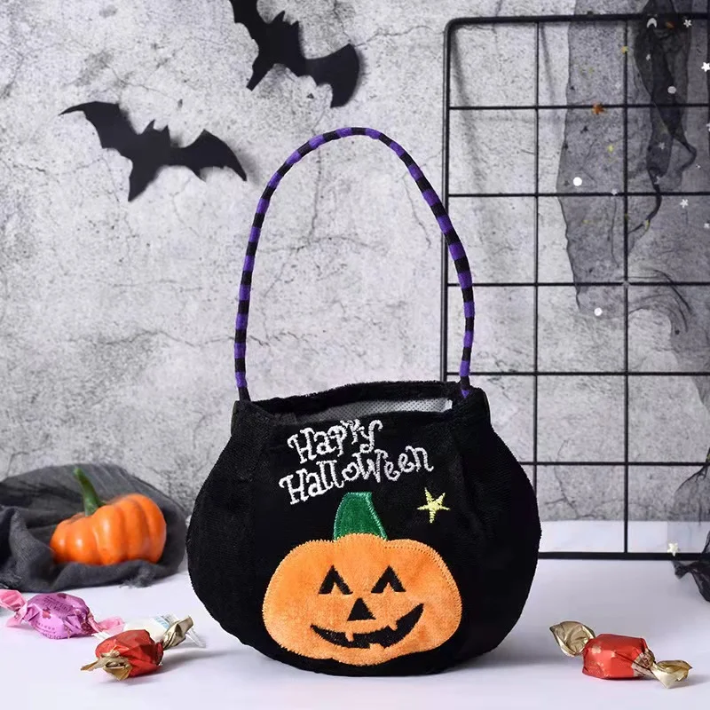 Halloween Candy Cartoon Woven Handbag, fun and spacious for trick or treating and everyday use, the perfect accessory to