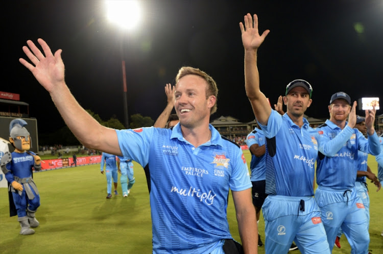 AB de Villiers of the Titans during the RAM SLAM T20 Challenge, Final match between Multiply Titans and Hollywoodbets Dolphins at SuperSport Park on December 16, 2017 in Pretoria, South Africa.