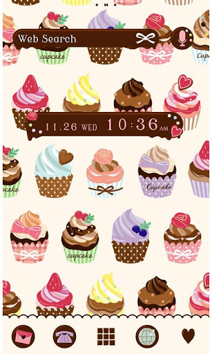 Screenshot Cuppycakes Theme +HOME