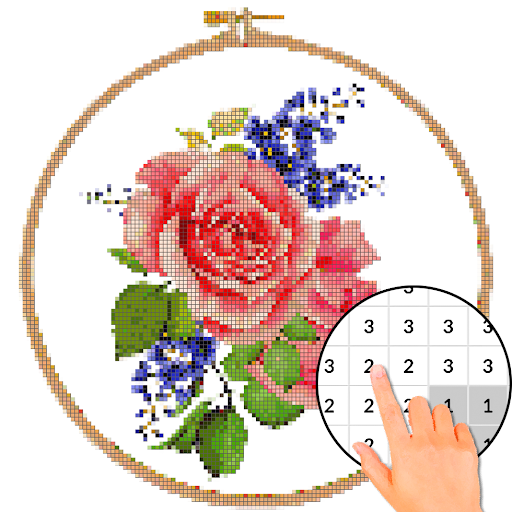 Cross Stitch Flower Color By Number - Pix No - v1.0