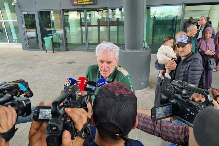 Bafana Bafana coach Hugo Broos arrives in Algiers for his team's friendly matches against Andorra and Algeria.