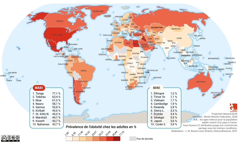 taux obésité dans le monde