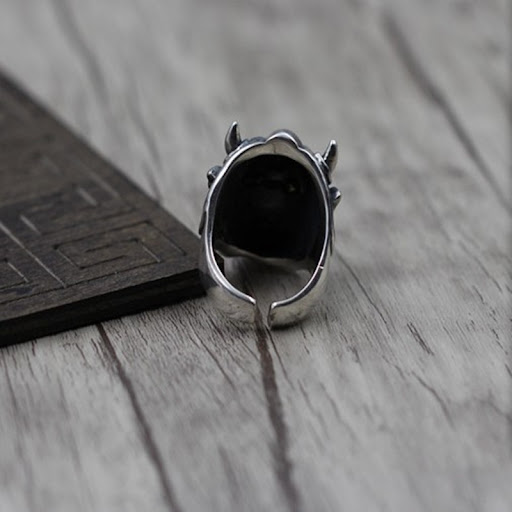 Title 3, 925 Sterling Silver Animal Head Domineering Rin...