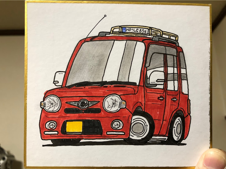 ミラココアのスズキ・アルト・イラスト・可愛い愛車に関するカスタム事例の投稿画像1枚目