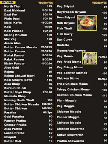 Monoj Fast Food menu 