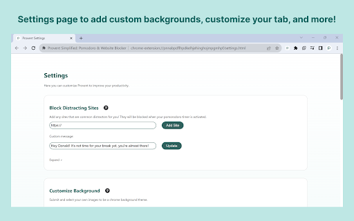 Provent Zero: Pomodoro, Site Blocker & more Preview 5