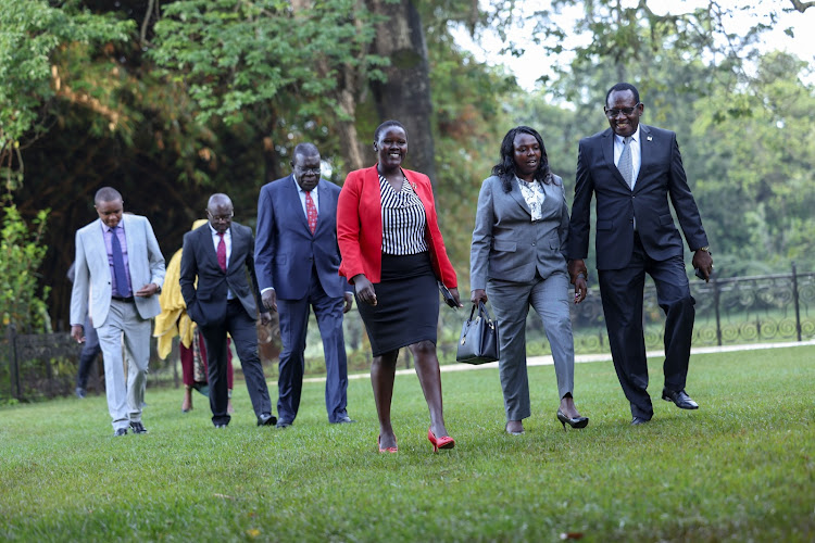 Kenya Kwanza Leaders arriving at State House,Nairobi on November 7, 2023