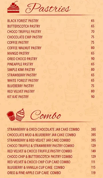 Bakingo menu 