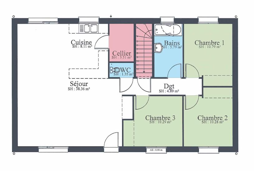  Vente Terrain + Maison - Terrain : 1 000m² - Maison : 93m² à Creuzier-le-Vieux (03300) 