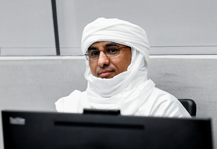 Al Hassan Ag Abdoul Aziz Ag Mahmoud attends his war crimes trial at the International Criminal Court in The Hague, the Netherlands, May 9 2022. Picture: PIROSCHKA VAN DE WOUW/REUTERS