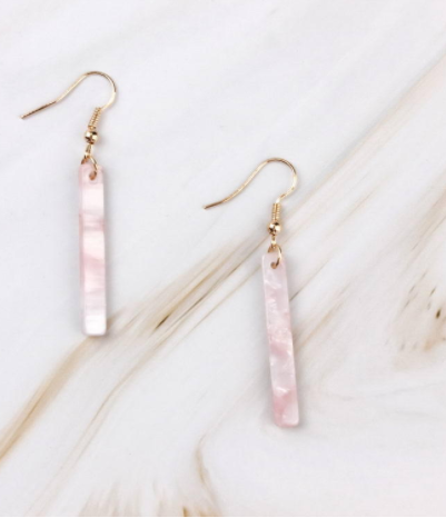 Brincos compridos femininos simples de placa de acetato europeus e americanos, design moderno e leve para um visual elegante e sofisticado.