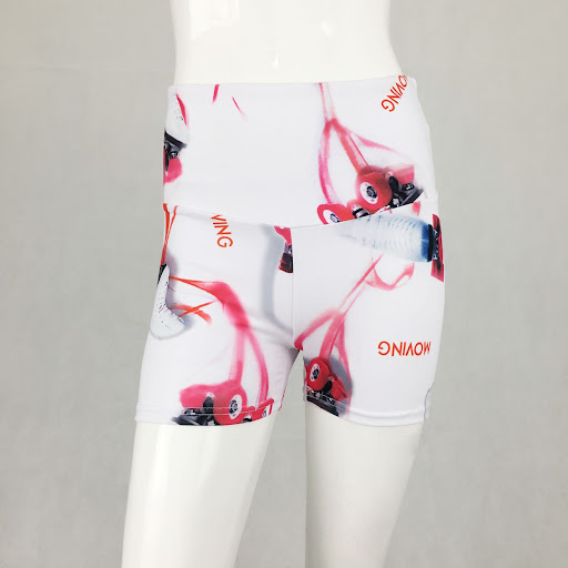 Title 8, Digitally Printed Yoga Shorts Breathable and co...