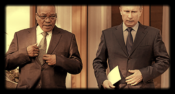 Jacob Zuma and Vladimir Putin. Picture: REUTERS