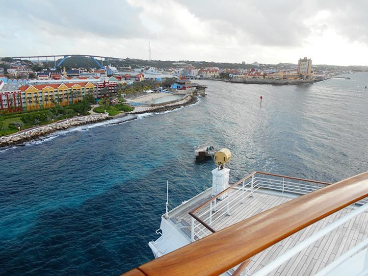 The port of Willemstad, Curacao, as seen from Crystal Serenity.