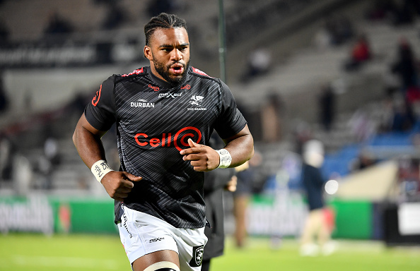 Vincent Tshituka of Sharks during the Champions Cup match between Bordeaux and Sharks on December 16, 2022 in Bordeaux, France.